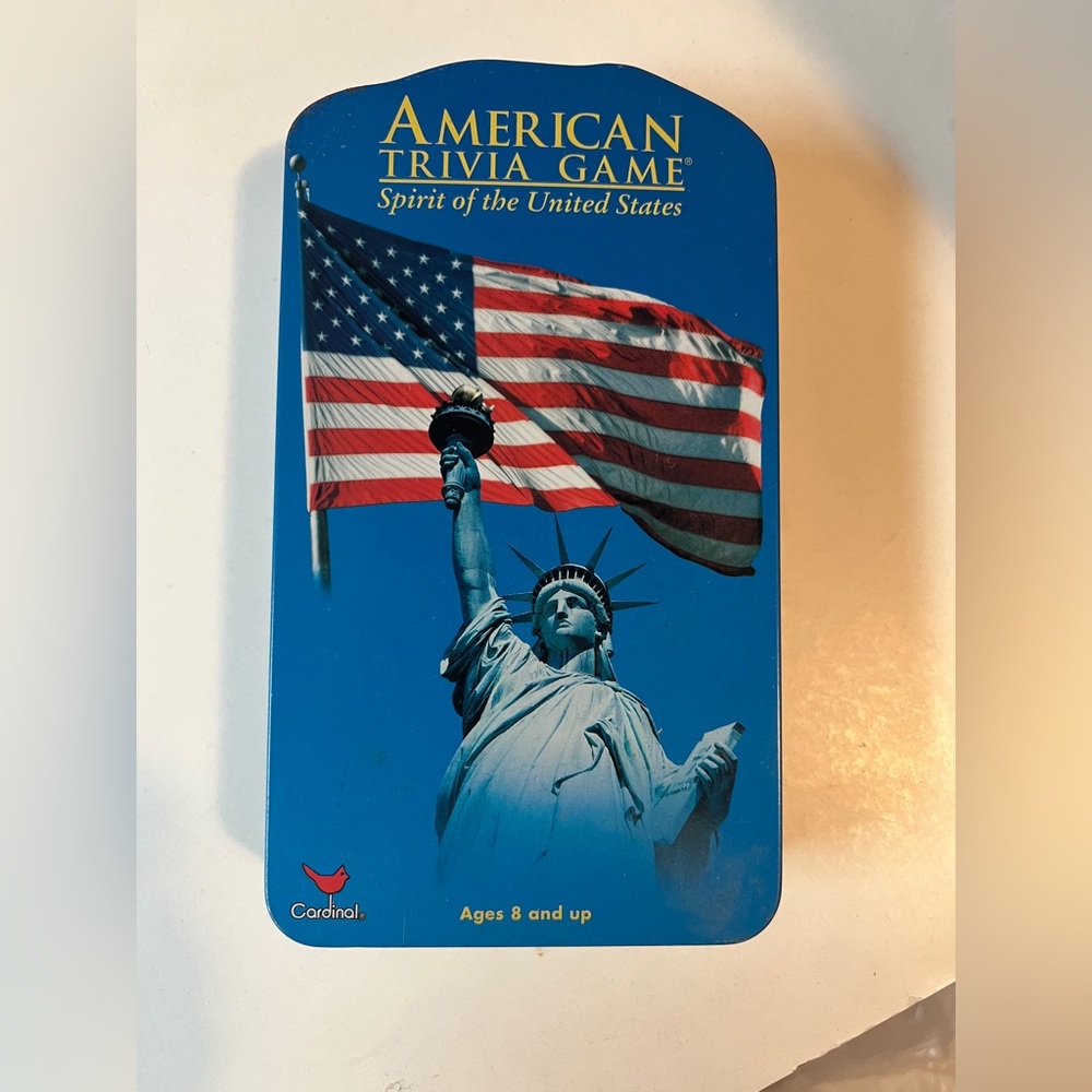 American Trivia Game Tin